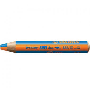 Aquarellfarbstift Woody orangem`blau